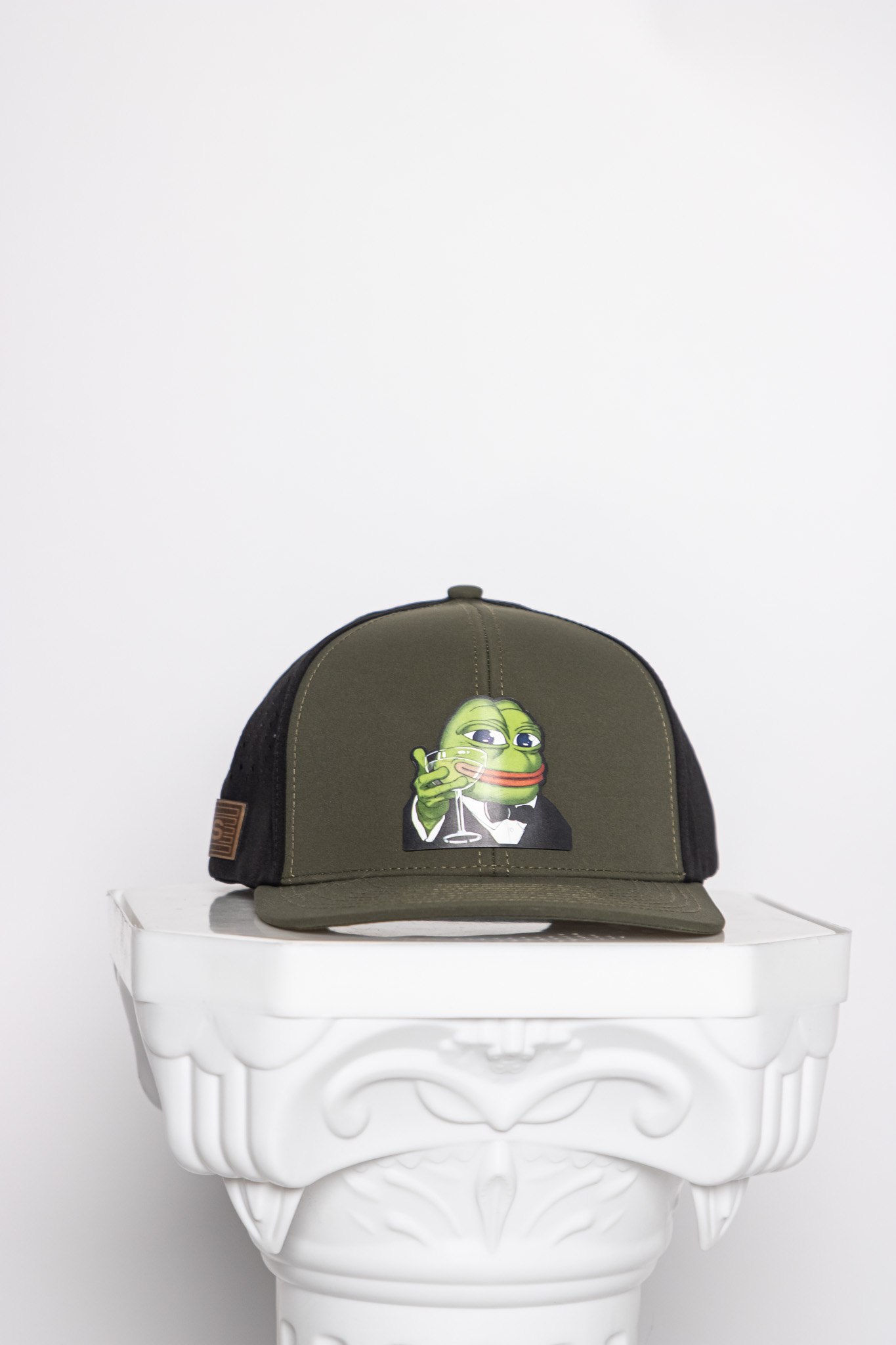 Champagne Pepe Hat — Olive — olive1.jpg