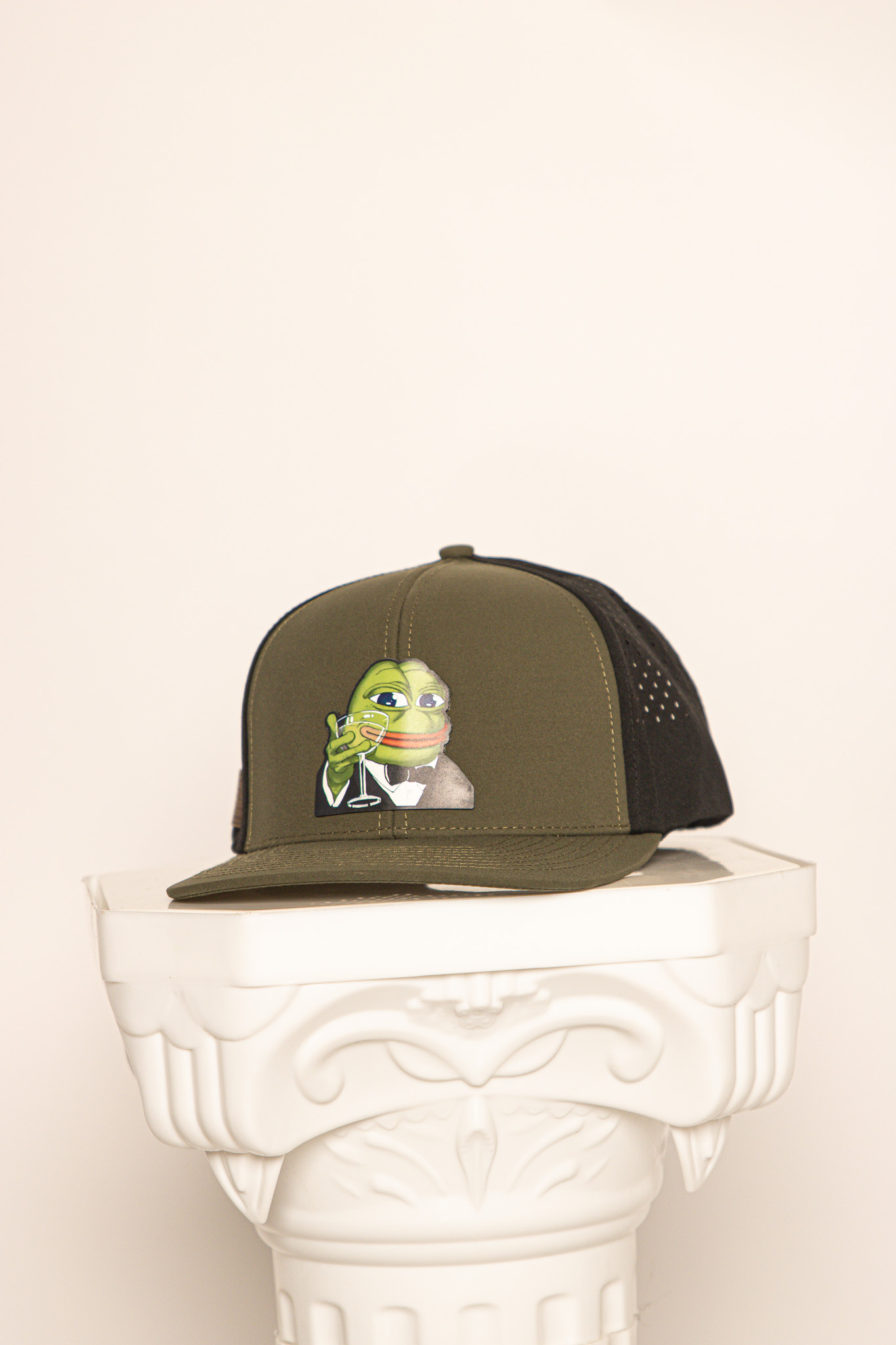 Champagne Pepe Hat — Olive — olive2.jpg