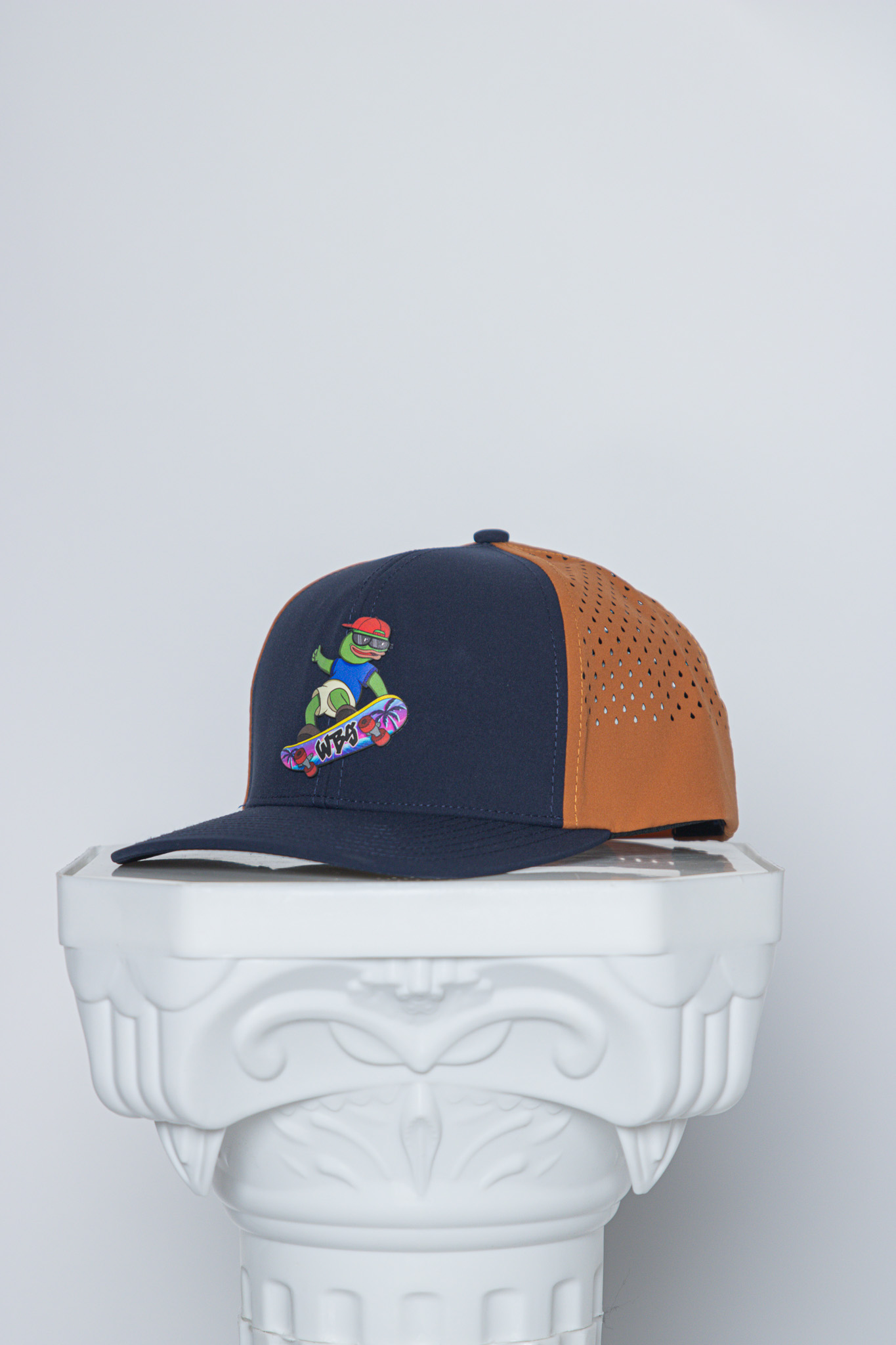 Skater Apu Hat — Orange Navy — orangenavy1.jpg