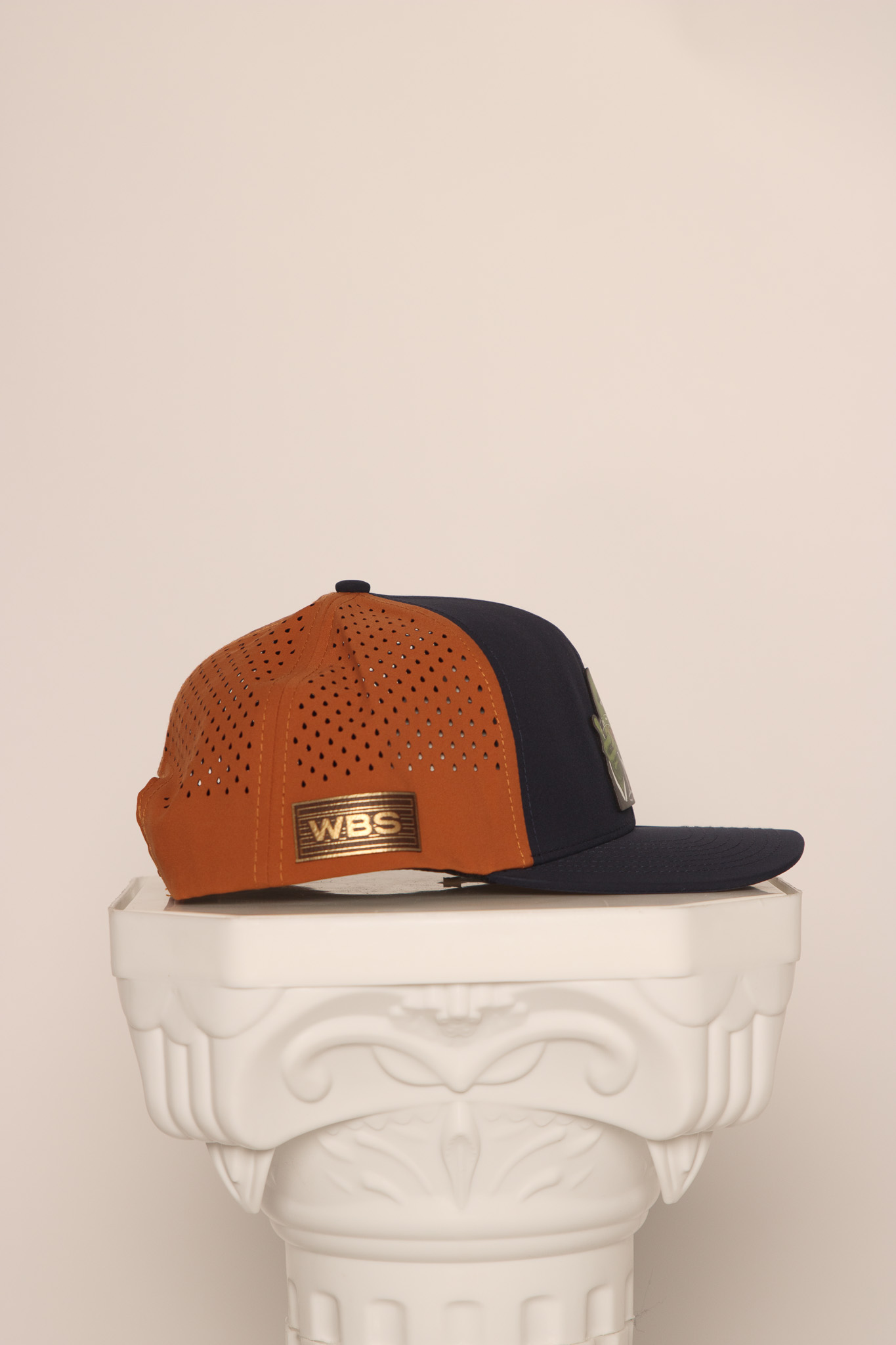 Champagne Pepe Hat — Orange Navy — orangenavy3.jpg
