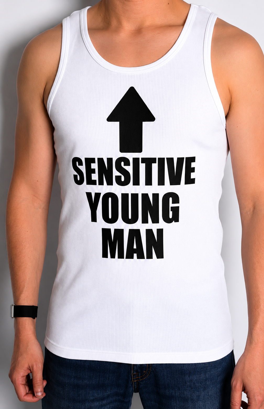Sensitive Young Man Tank Top