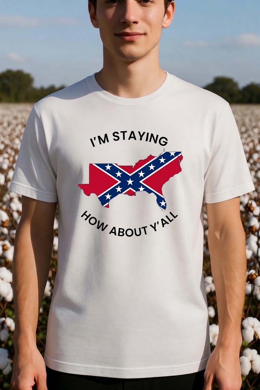 I’m staying how about y’all - White T-Shirt