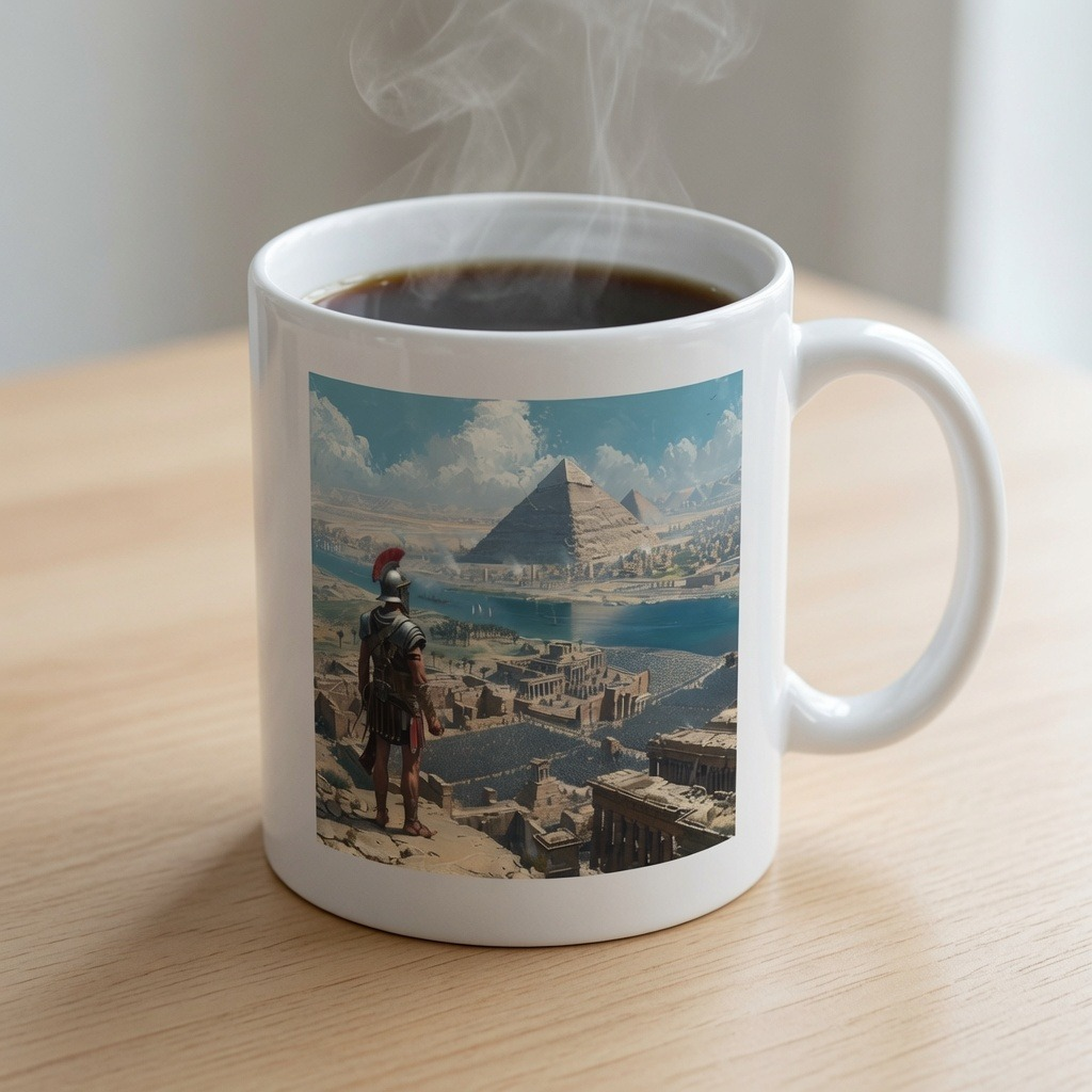 Roman Legionary in Egypt Mug - Ancient Empires Art product image
