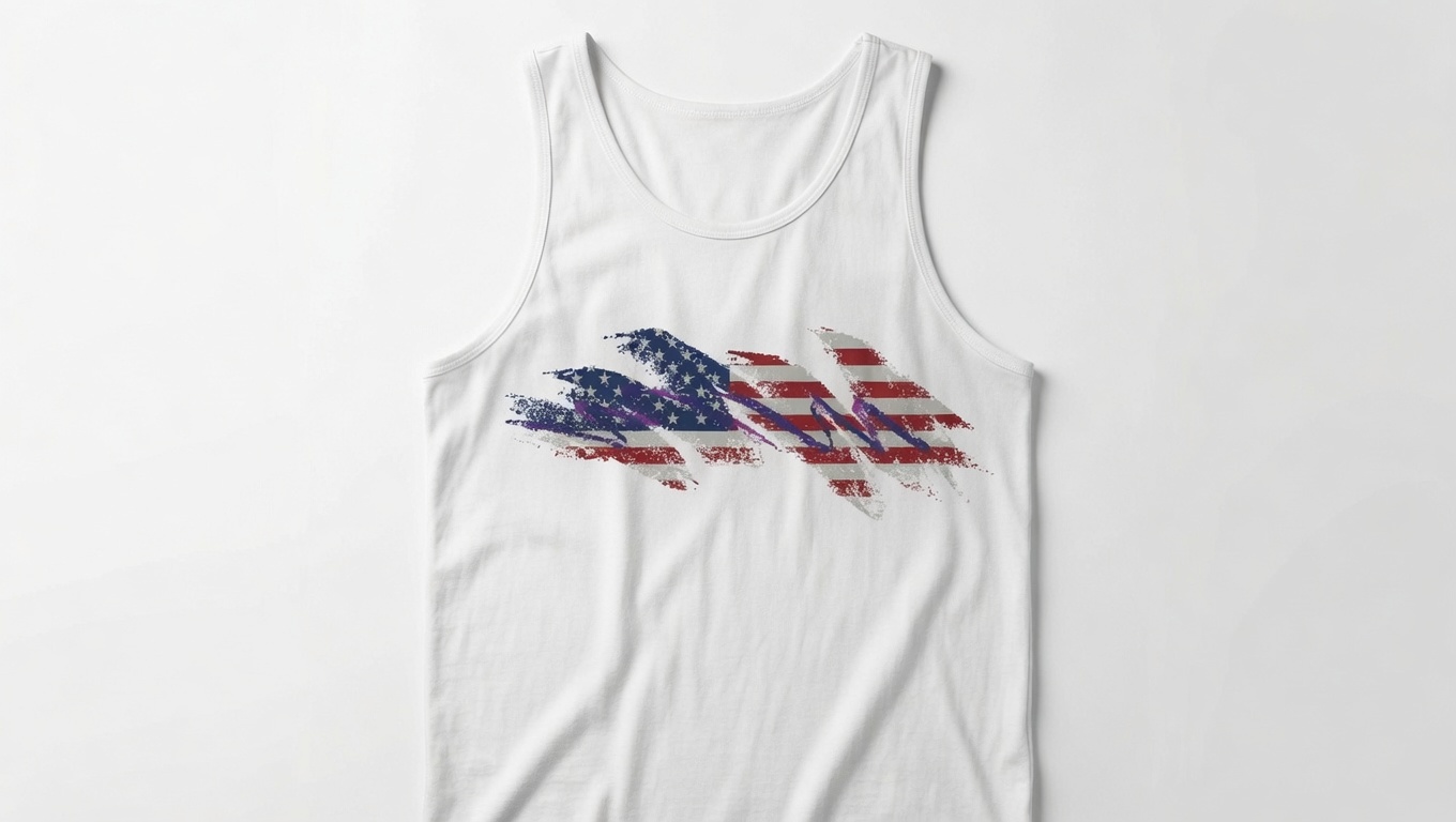 USA Jazz Cup Tank Top - White