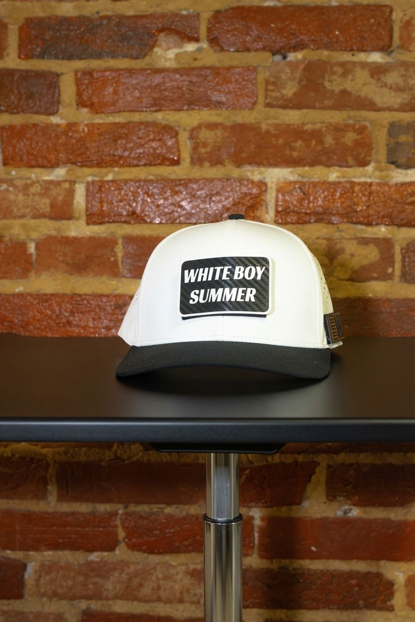 White Boy Summer Hook and Loop Patch Hat in White