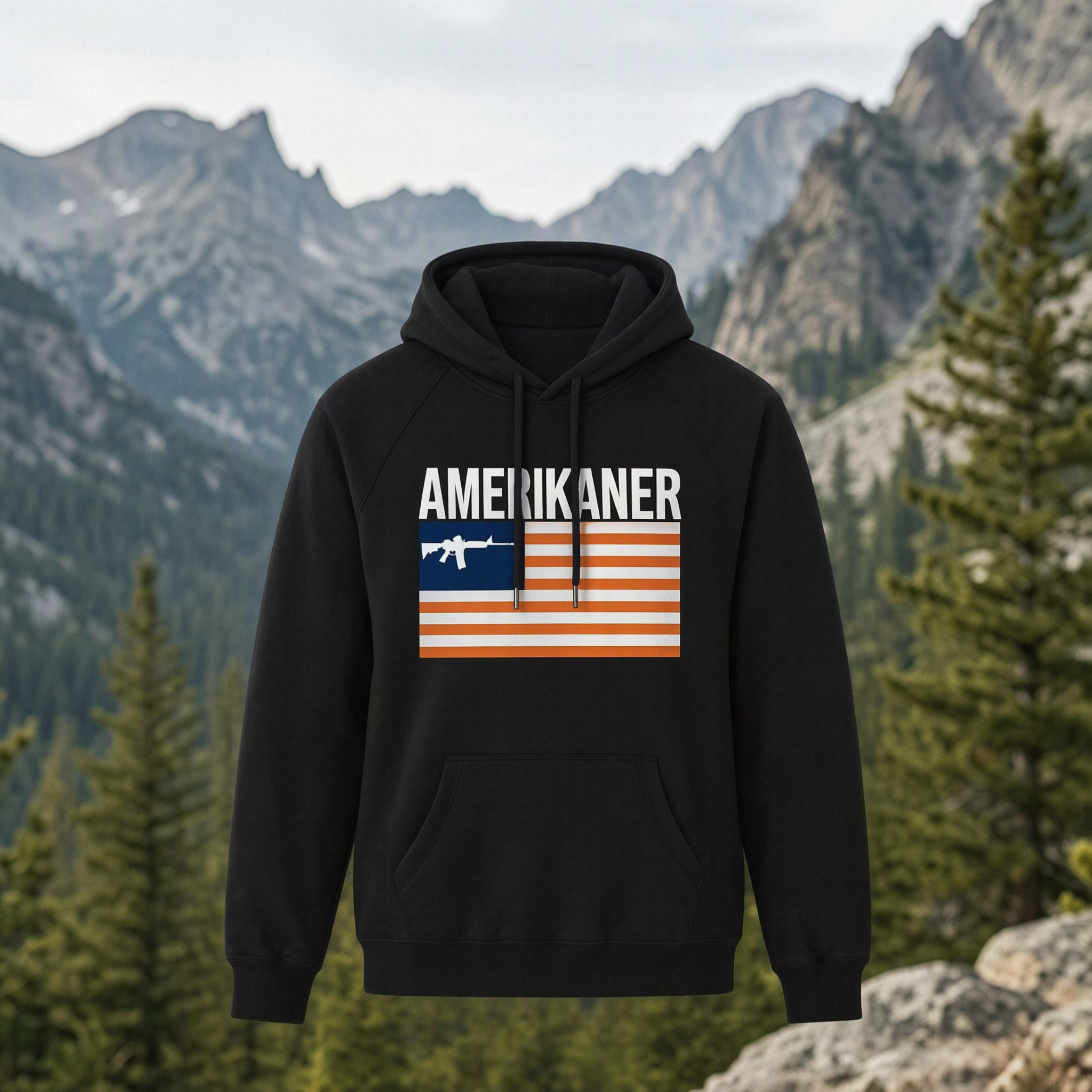 Amerikaner Hoodie — black pullover hoodie