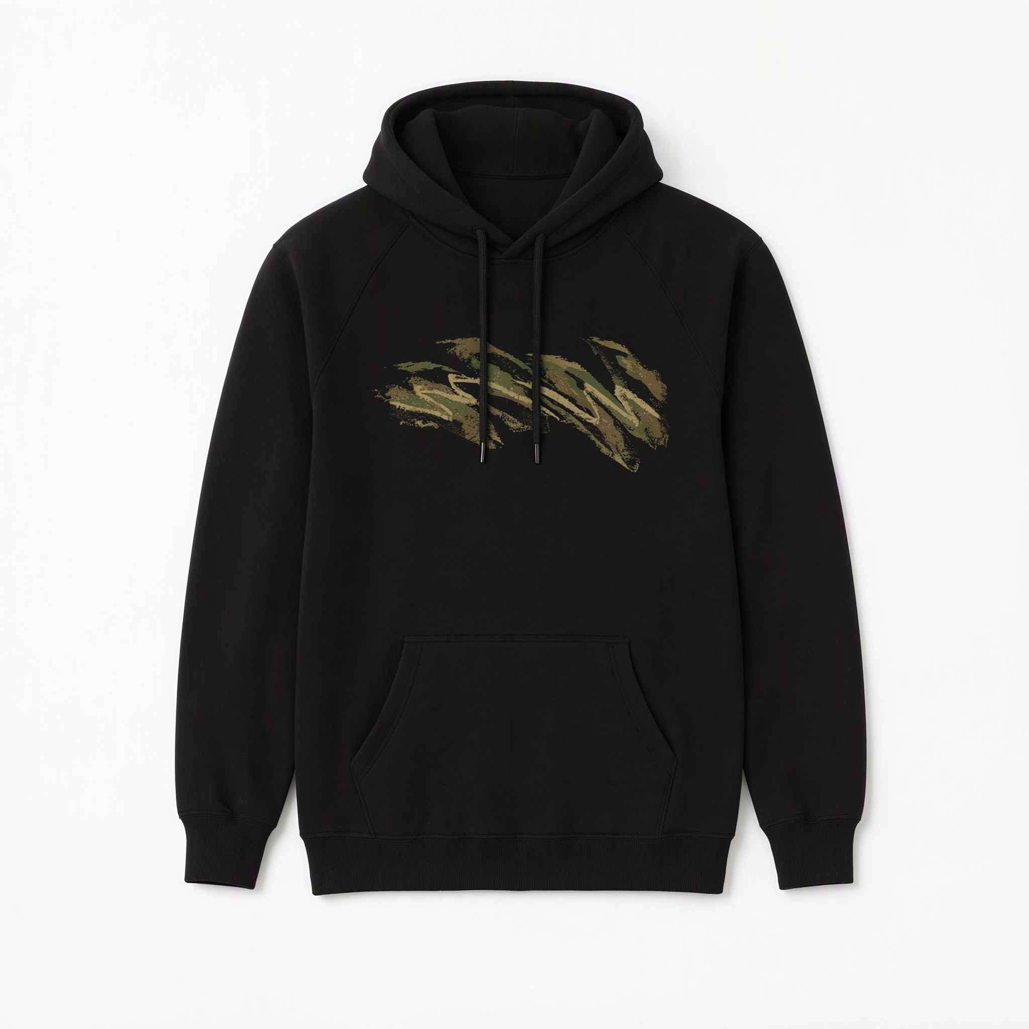 Double Sided Brush Stroke Jazz Cup Hoodie — black pullover hoodie
