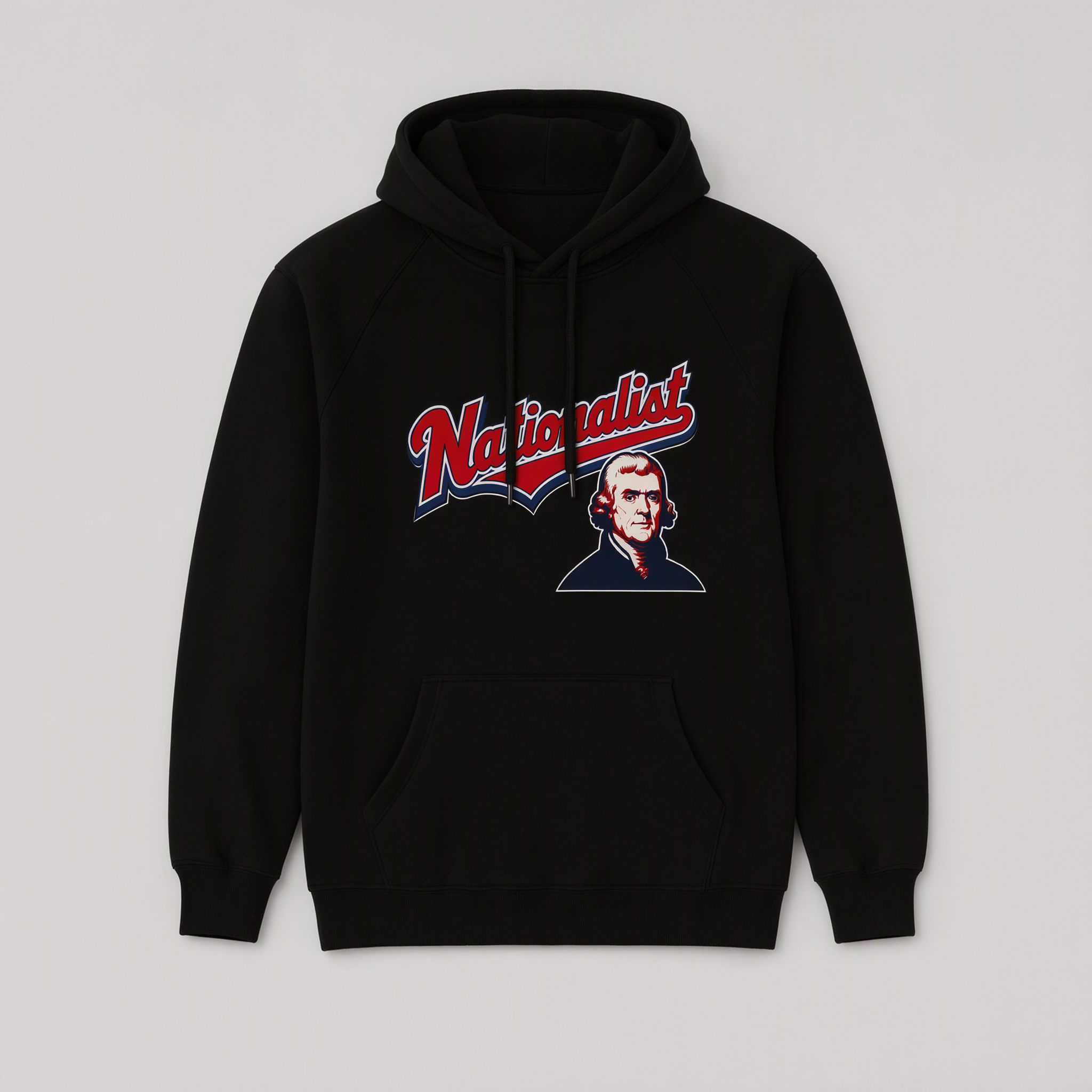 Nationalist Hoodie — black pullover hoodie