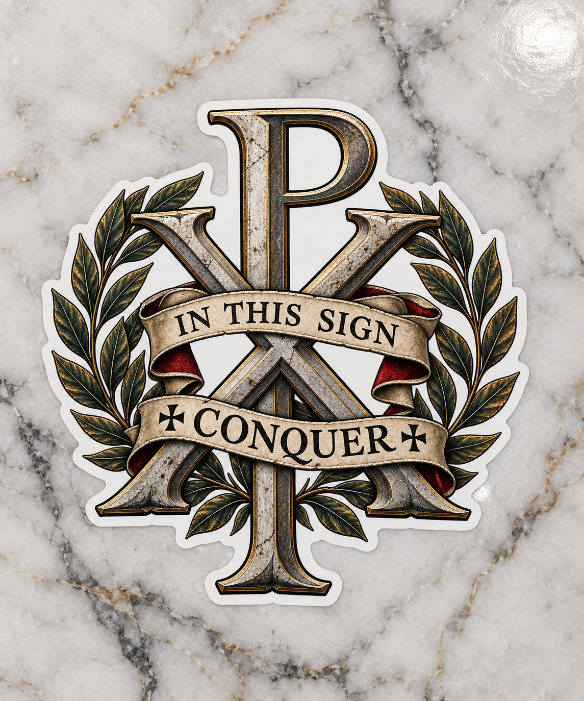 In this sign conquer sticker