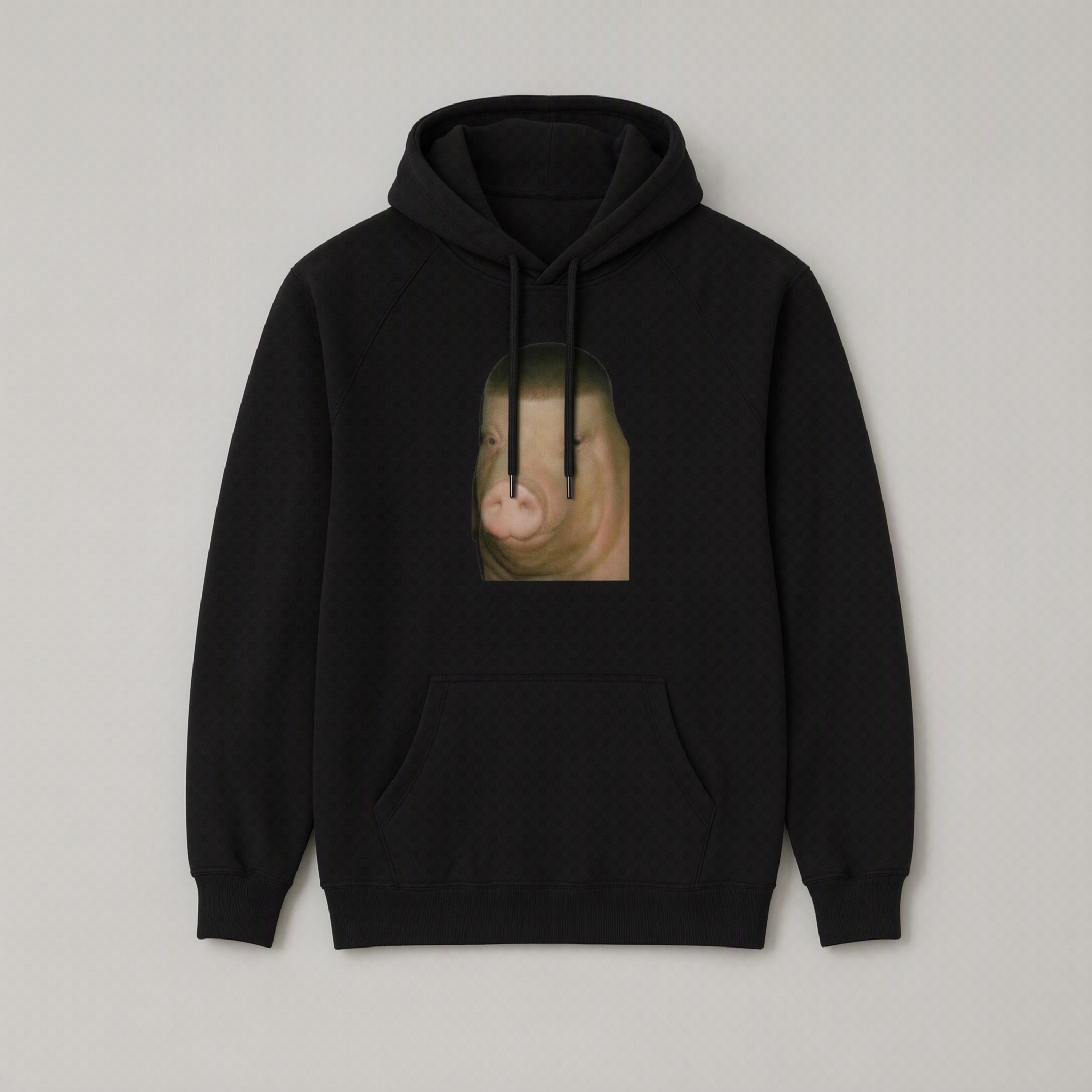 Wigger Pig Hoodie — black pullover hoodie