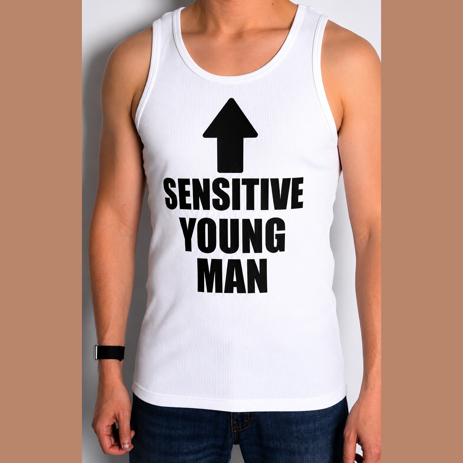 Sensitive Young Man Tank Top