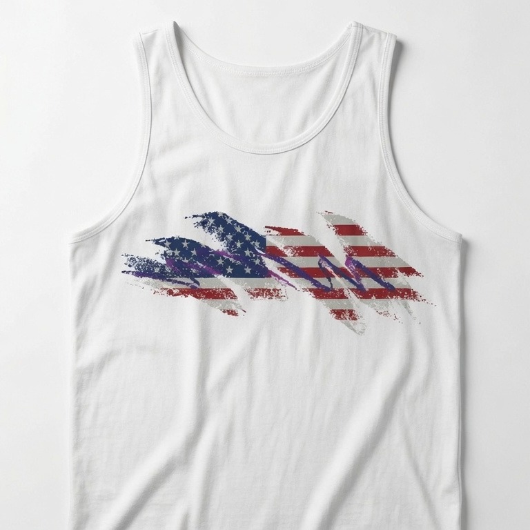 USA Jazz Cup Tank Top - White