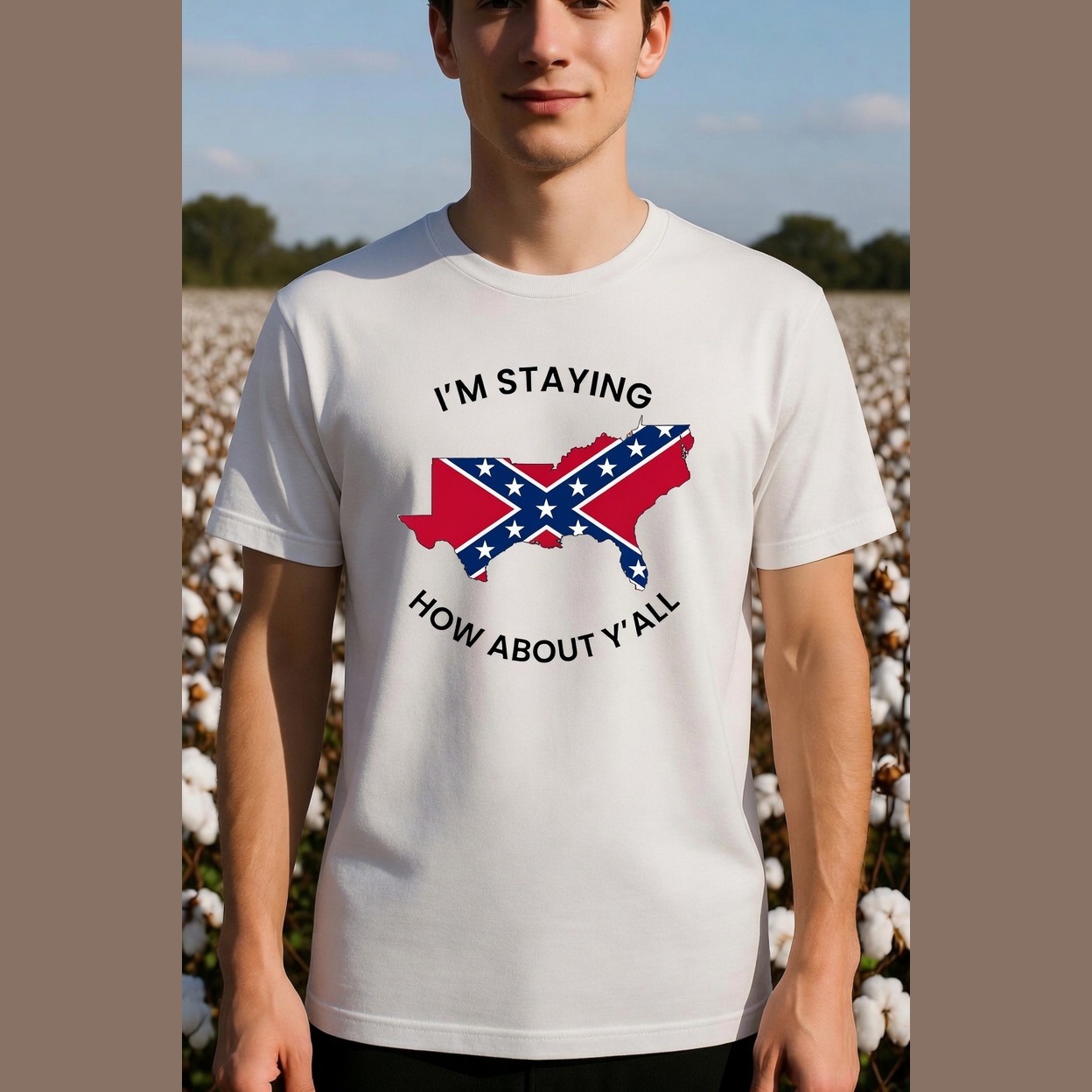 I’m staying how about y’all - White T-Shirt
