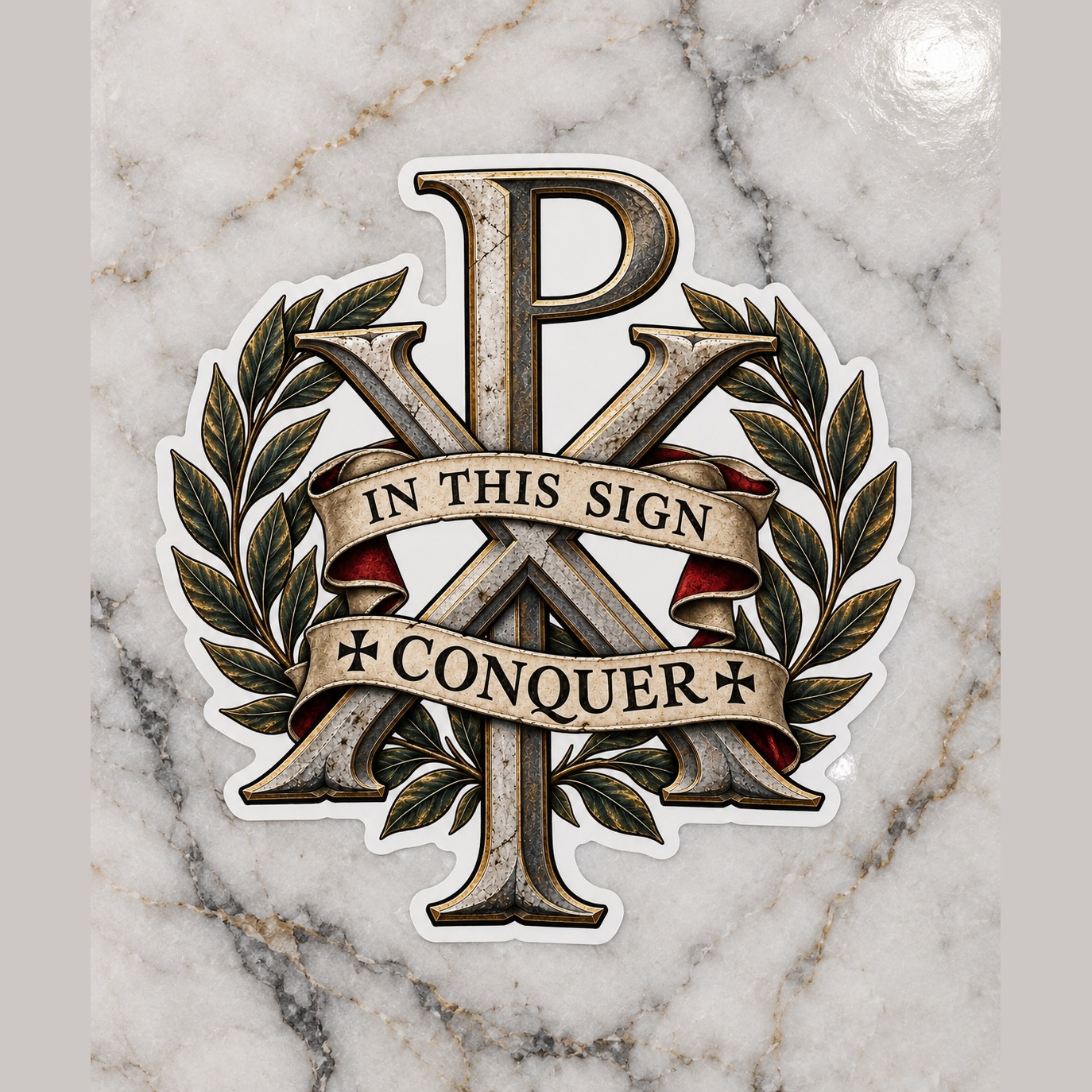 In this sign conquer sticker