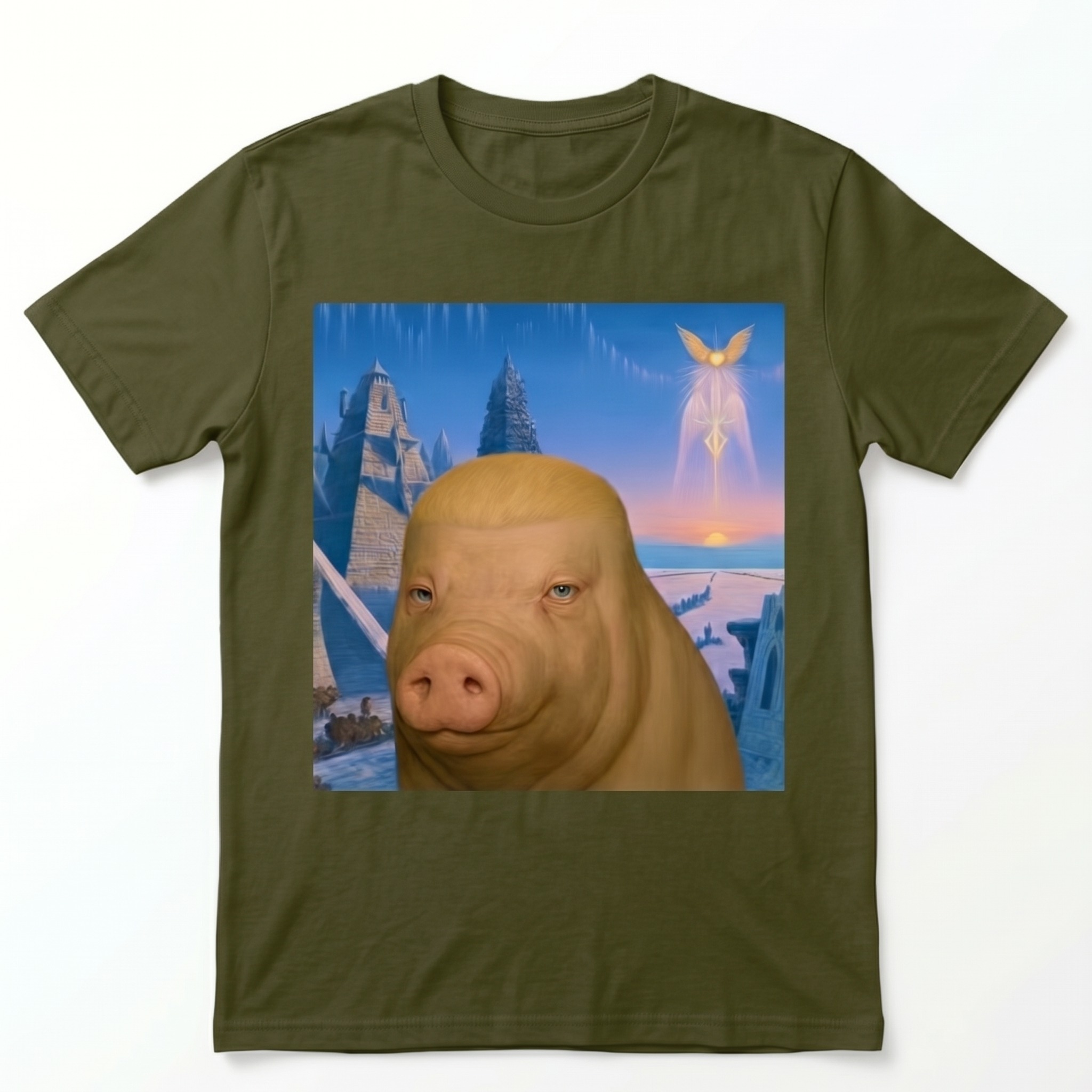 Hyperborean Wigger Pig T Shirt Olive