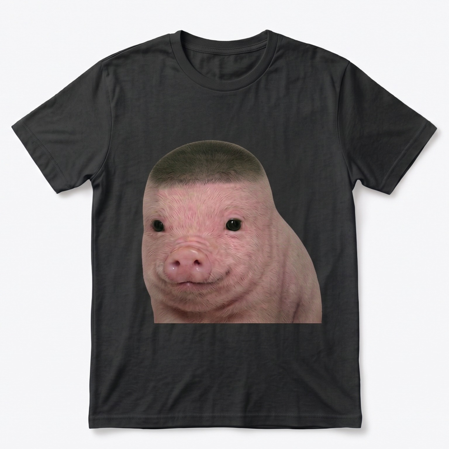 Wigger Piglet T Shirt Black